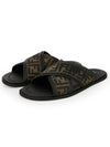 FF Logo Slipper Brown - FENDI - BALAAN 4