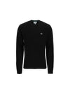 Regular Fit Wool Knit Top Black - LACOSTE - BALAAN 2