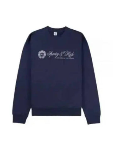 Classic Sweatshirt Navy CRAW2353NA - SPORTY & RICH - BALAAN 1