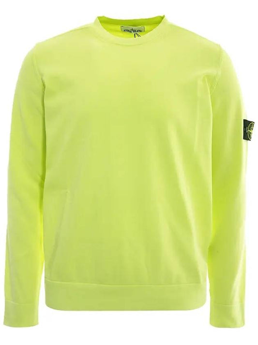Men's Wappen Patch Pullover Knit Lime - STONE ISLAND - BALAAN.