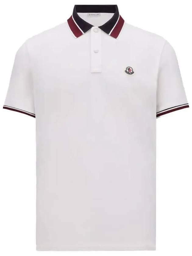 Logo Patch Polo Shirt White - MONCLER - BALAAN 2