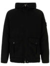 Logo David TC Down Hooded Jacket Black - STONE ISLAND - BALAAN 3