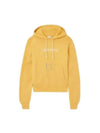 Logo Print Cotton Hoodie Yellow - SAINT LAURENT - BALAAN 2