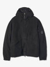 50 Fili Rubber Hooded Zip-Up Jacket Black - CP COMPANY - BALAAN 1