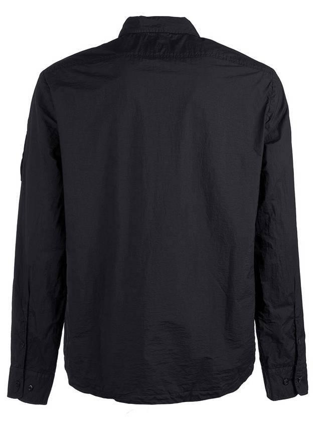 Tylon L Button Long Sleeve Shirt Black - CP COMPANY - BALAAN 4