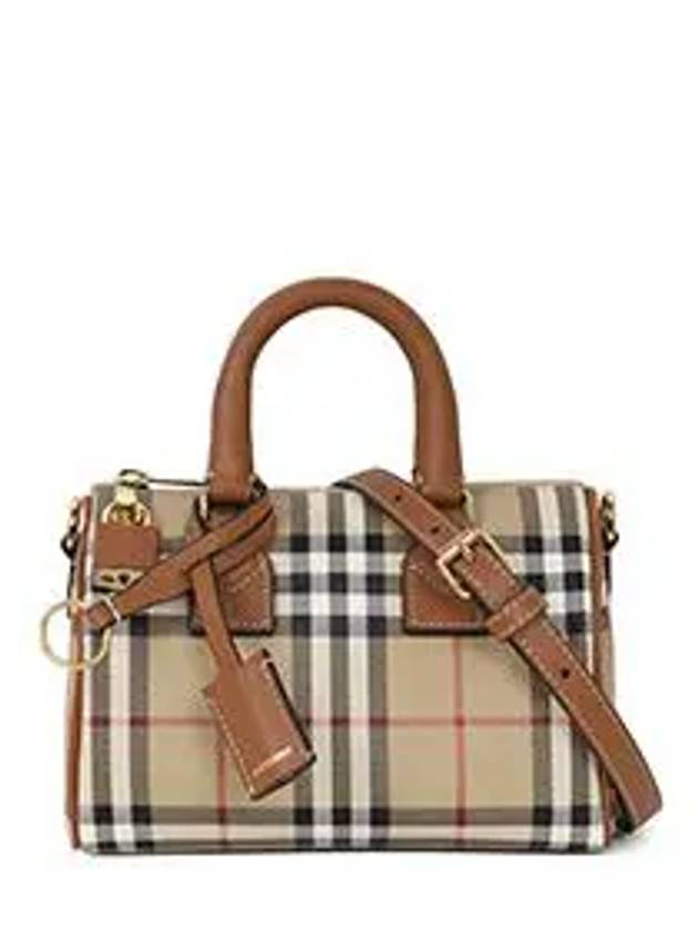 Mini Check Bowling Bag Brown - BURBERRY - BALAAN 6