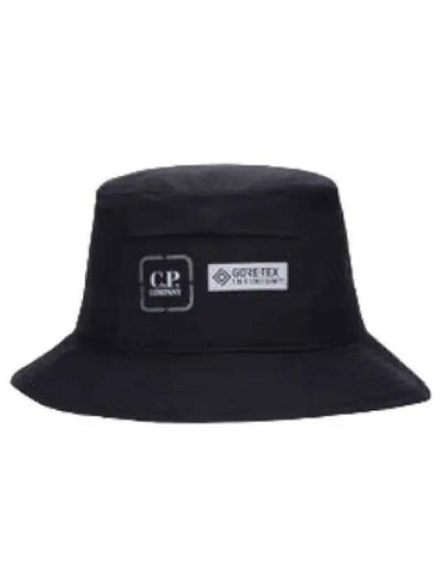 Metropolis Gore Tex Infinium Logo Bucket Hat Black - CP COMPANY - BALAAN 1