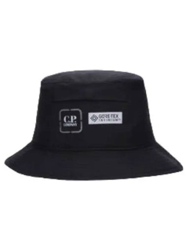 Metropolis Gore Tex Infinium Logo Bucket Hat Black - CP COMPANY - BALAAN 1