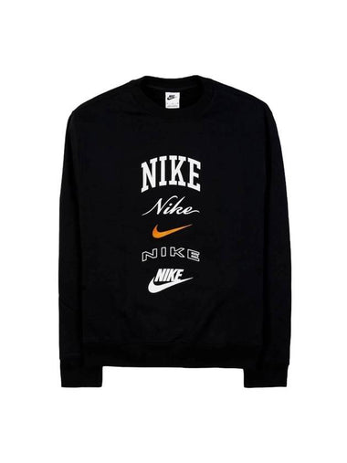 Club Fleece Crewneck Sweatshirt Black - NIKE - BALAAN 1