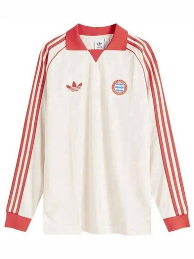 FC Bayern LFSTLR Jersey Long Slevee T Shirt Ivory Red - ADIDAS - BALAAN 1