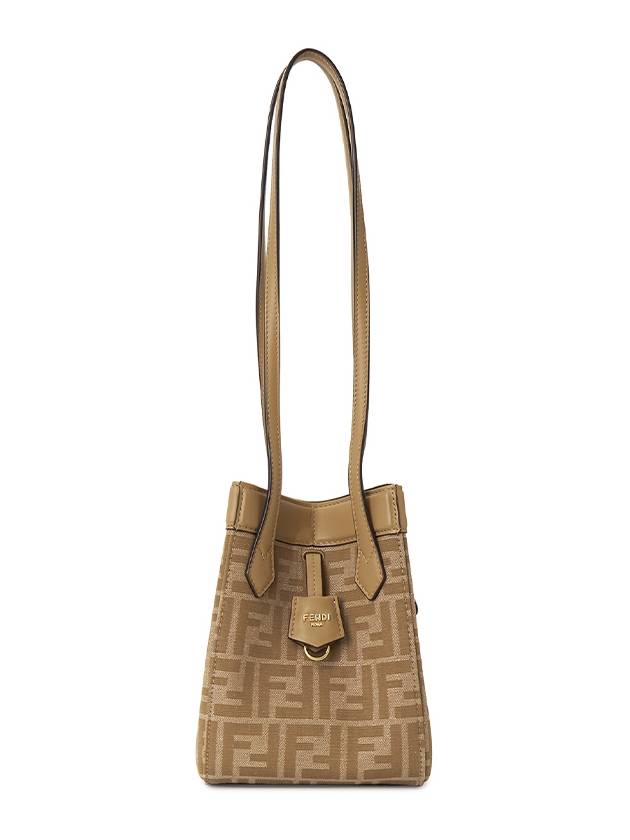 Origami FF Jacquard Mini Shoulder Bag Beige - FENDI - BALAAN 2