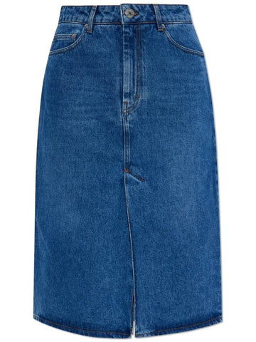 Ami Alexandre Mattiussi Denim Skirt, Women's, Blue - AMI - BALAAN 1