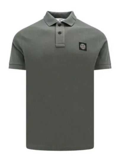 Pique Stretch Cotton Short Sleeve Polo Shirt Dark Green - STONE ISLAND - BALAAN 2