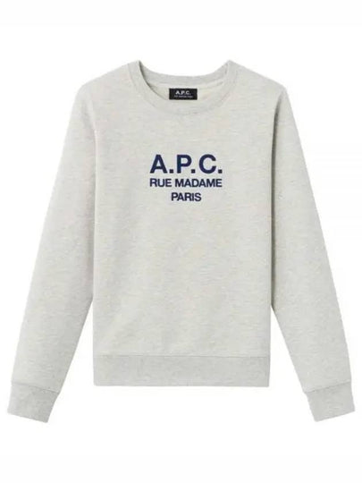 Women's Tina Logo Sweat Sweatshirt Heather Ecru - A.P.C. - BALAAN 2