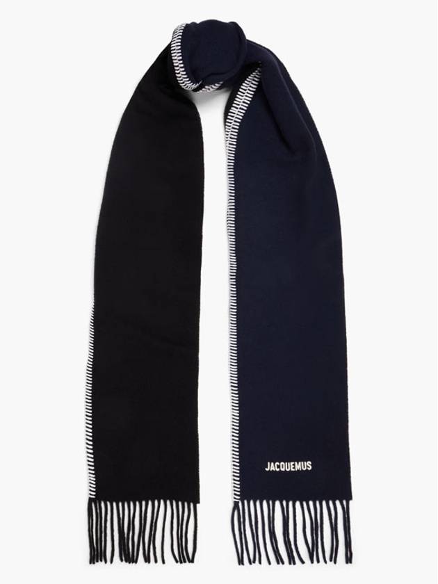 L'Echarpe Pampero Double Scarf Black - JACQUEMUS - BALAAN 2