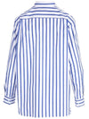 Men's Striped Poplin Long Sleeve Shirt Blue - COMME DES GARCONS - BALAAN 3