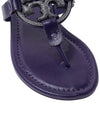 Women's Miller Leather Flip Flops Purple - TORY BURCH - BALAAN 10