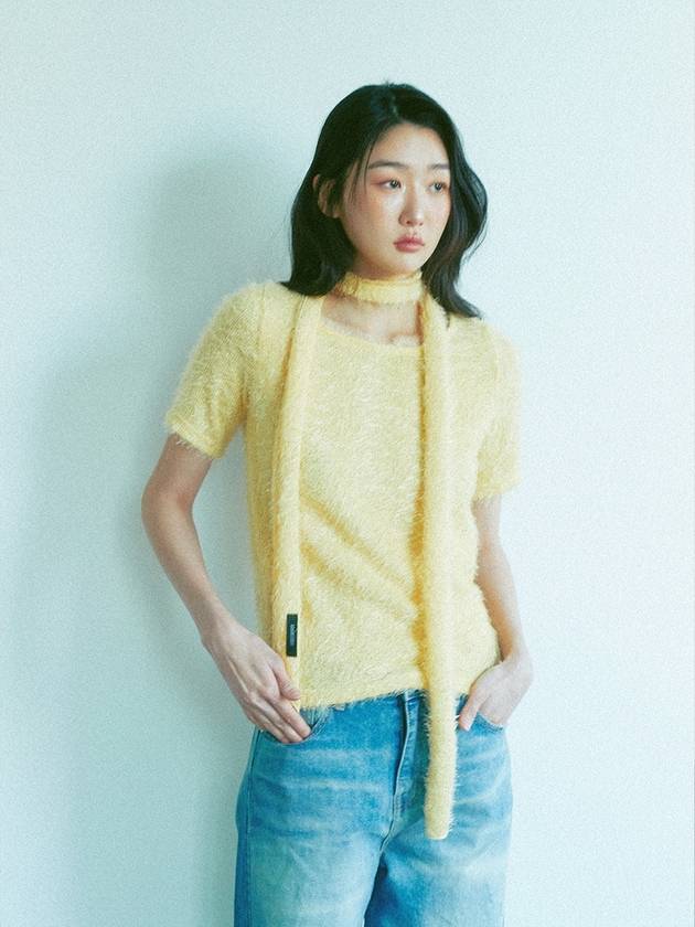 Hairly Knit Top_Yellow - KOOKEESEE - BALAAN 1