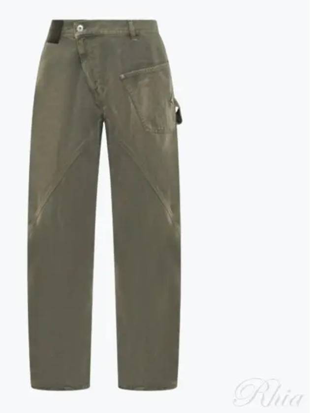 Denim Straight Pants DT0087 PG1522 500 GREEN - JW ANDERSON - BALAAN 2