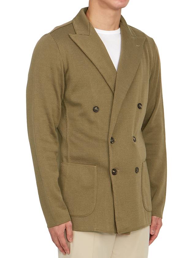 Men's Double Breasted Cardigan Brown - RVR LARDINI - BALAAN 4