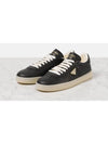 Leather Low-Top Sneakers Black - PRADA - BALAAN 4