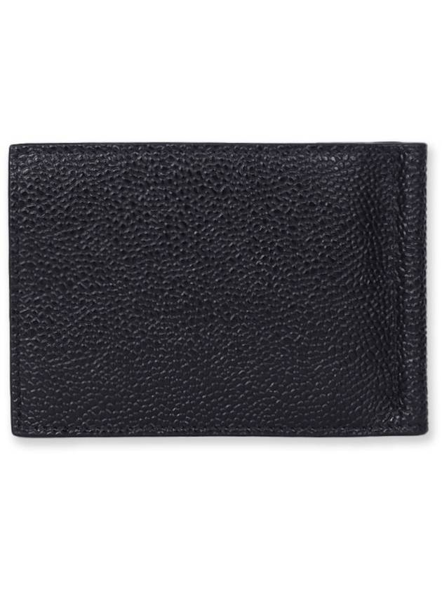 Men's Three Stripes Tab Classic Money Clip Card Wallet Black - THOM BROWNE - BALAAN 4