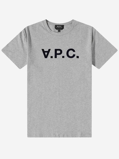 Black VPC Logo Short Sleeve T-Shirt Light Grey - A.P.C. - BALAAN 2