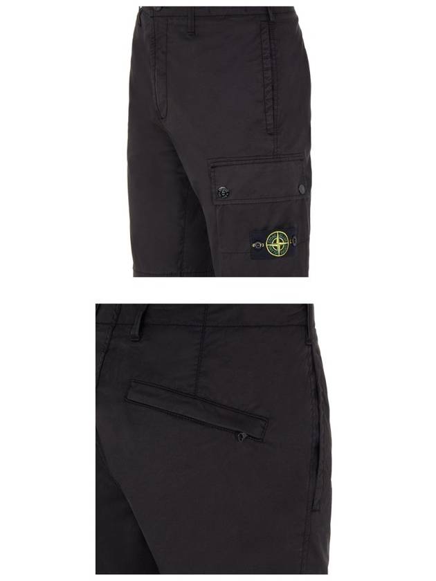 Wappen Patch Cotton Straight Pants Black - STONE ISLAND - BALAAN 6