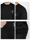 Logo Silk Knit Top Black - PRADA - BALAAN 4