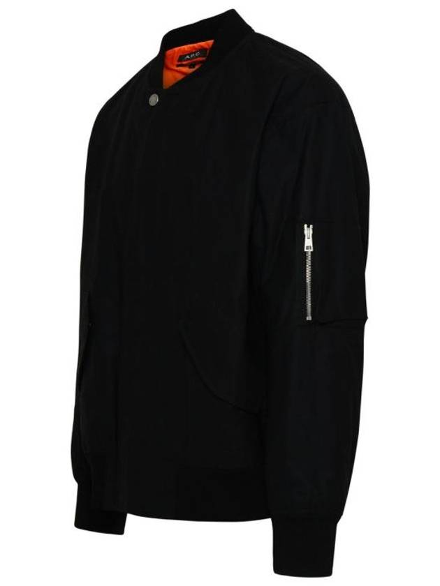 Hamilton Washed Cotton Bomber Jacket Black - A.P.C. - BALAAN 3