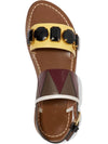 Cubic Gem Leather Sandals - MARNI - BALAAN 4