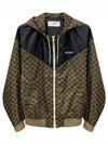 Men's Monogram Nylon Hooded Jacket Beige Black - CELINE - BALAAN 2