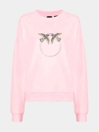 Bird Beads Logo Sweatshirt Melange Pink - PINKO - BALAAN 2