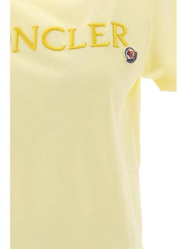 Short Sleeve T Shirt 8C00006 829HP 10W Yellow - MONCLER - BALAAN 3