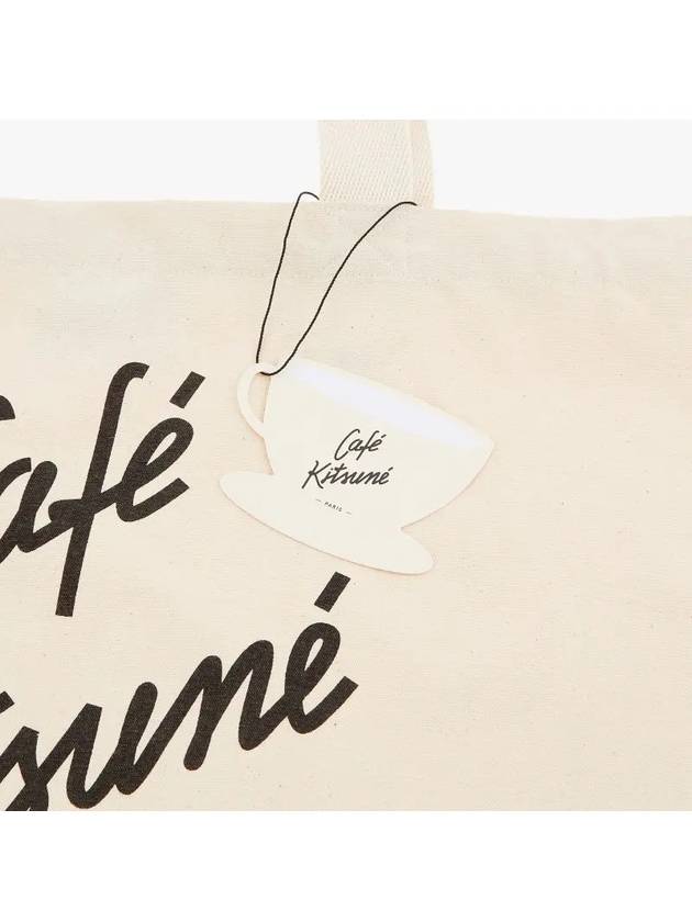 Cafe Kitsune Canvas Tote Bag Latte - MAISON KITSUNE - BALAAN 5