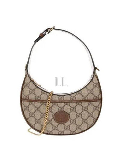 Half Moon Shaped Mini Bag with Interlocking G Beige Ebony - GUCCI - BALAAN 2