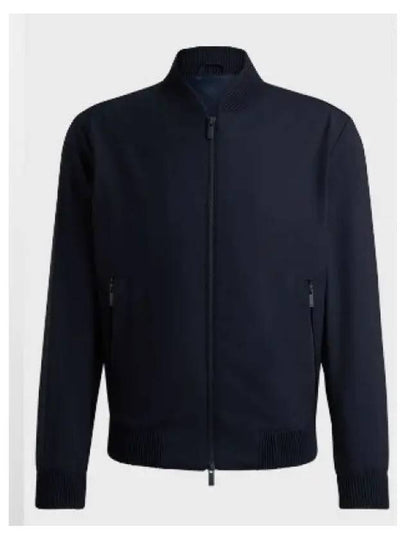 Slim Fit Wool Blend Blouson Jacket Navy - HUGO BOSS - BALAAN 2