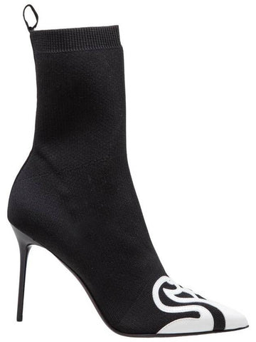 Balmain Ankle Boot In Stretch Fabric - BALMAIN - BALAAN 1