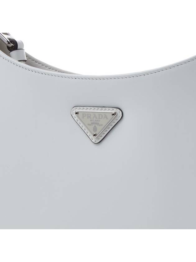 Triangular Logo Cleo Brushed Leather Shoulder Bag White - PRADA - 8