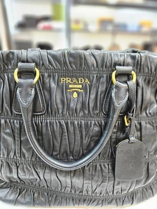 Prada Goffre Nappa Leather Lambskin Black Tote Bag B1336M - GUCCI - BALAAN 6