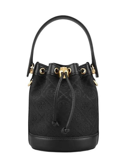 Monogram Small Bucket Bag Black - TORY BURCH - BALAAN 2