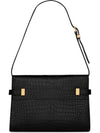 Manhattan Crocodile Small Shoulder Bag Black - SAINT LAURENT - BALAAN 3