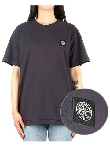 Kids Logo Short Sleeve T Shirt 781620147 V0026 Purple 270266 - STONE ISLAND - BALAAN 1