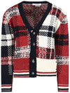 Donegal Tartan Check Cardigan - THOM BROWNE - BALAAN 3