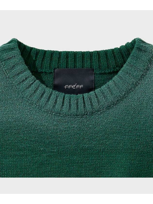 Vintage Washed Eprogo Round Pullover Green - FFEFF STUDIO - BALAAN 7