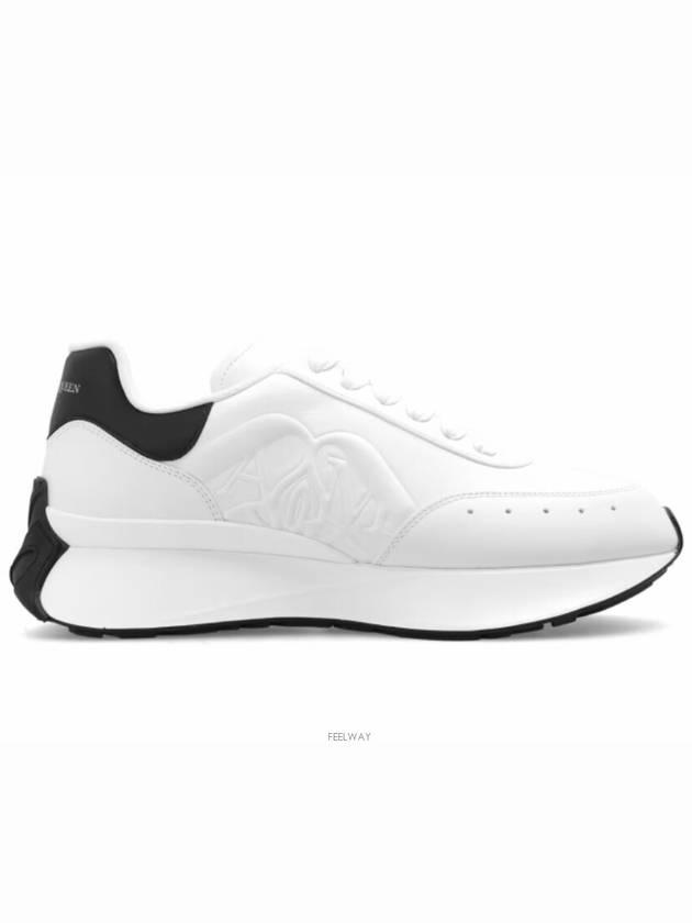 Sprint Runner Black Tab Low Top Sneakers White - ALEXANDER MCQUEEN - BALAAN 5