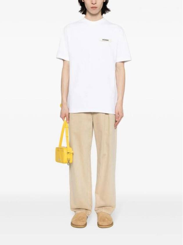 Le Gros Grain Logo Short Sleeve T-Shirt White - JACQUEMUS - BALAAN 3