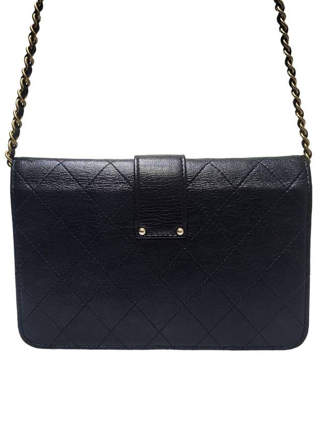 Women s A81434 Front Black Leather CC Gold Chain WOC Cross Bag - CHANEL - BALAAN 3