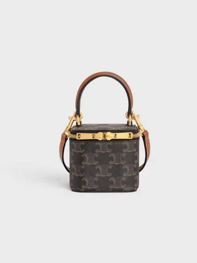 Vanity Triomphe Mini Bag Tan Black - CELINE - BALAAN.