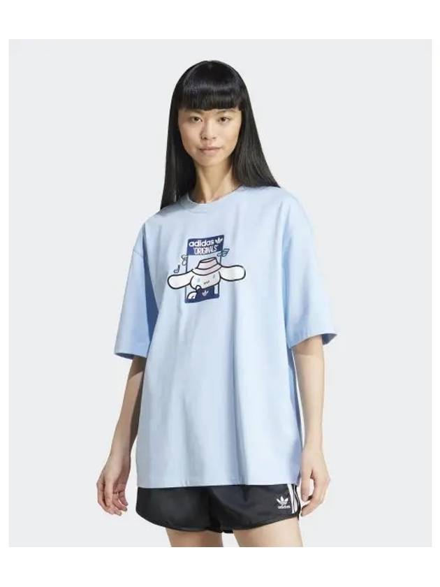 adidas Cinnamon Roll Oversized T Shirt Blue JF8314 - ADIDAS - BALAAN 1